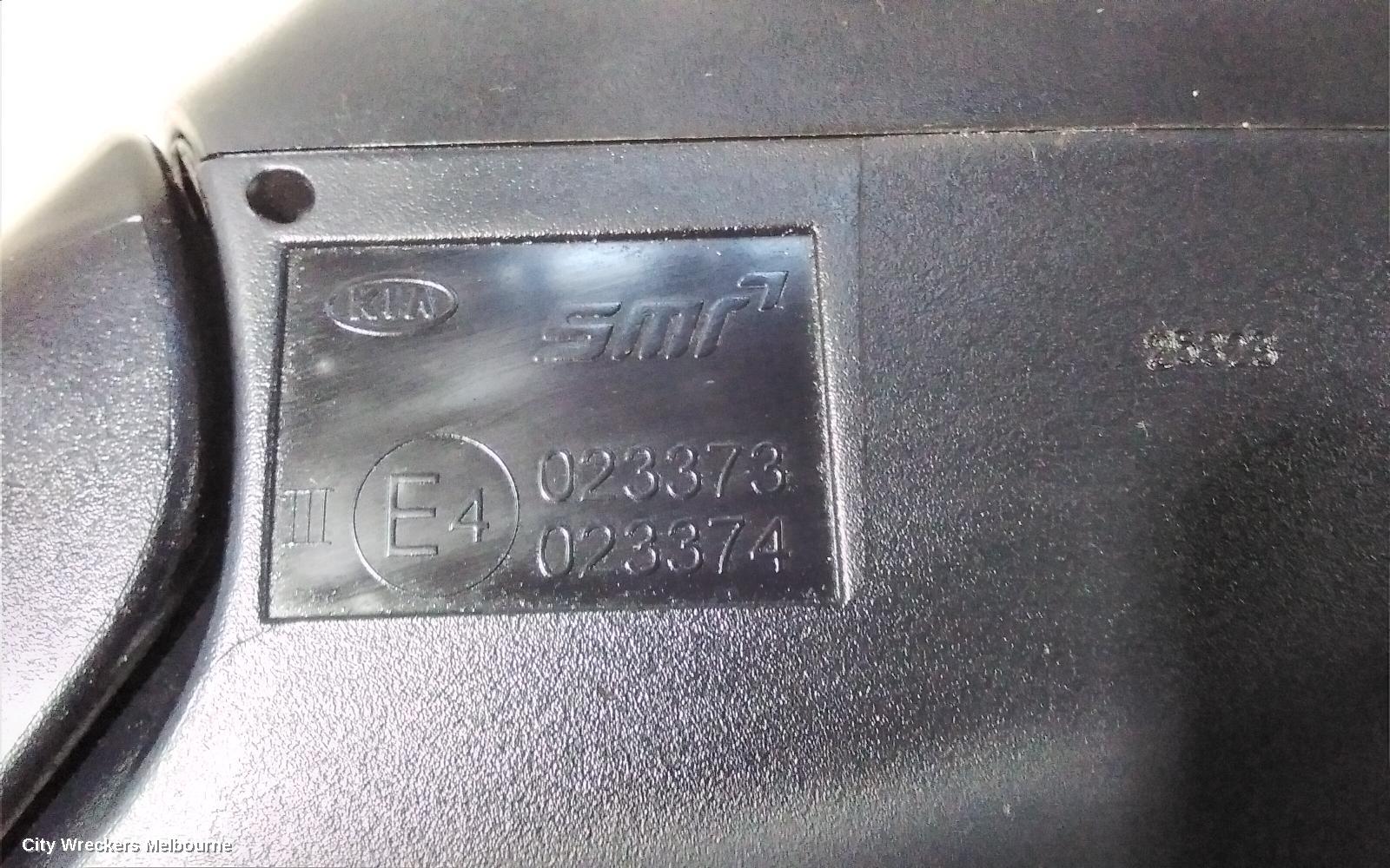 KIA OPTIMA RIGHT DOOR MIRROR, TF, POWER FOLD, NON BLIND SPOT, RECTANGLE PLUG TYPE (8 PIN), 10/2013 - 10/2015