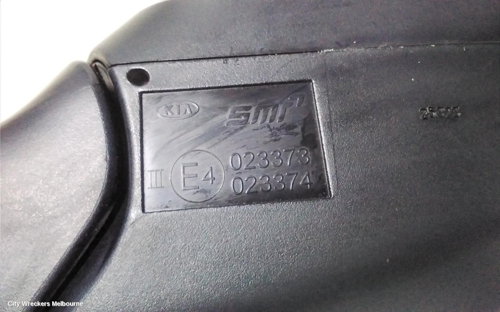 KIA OPTIMA RIGHT DOOR MIRROR, TF, POWER FOLD, NON BLIND SPOT, RECTANGLE PLUG TYPE (8 PIN), 10/2013 - 10/2015