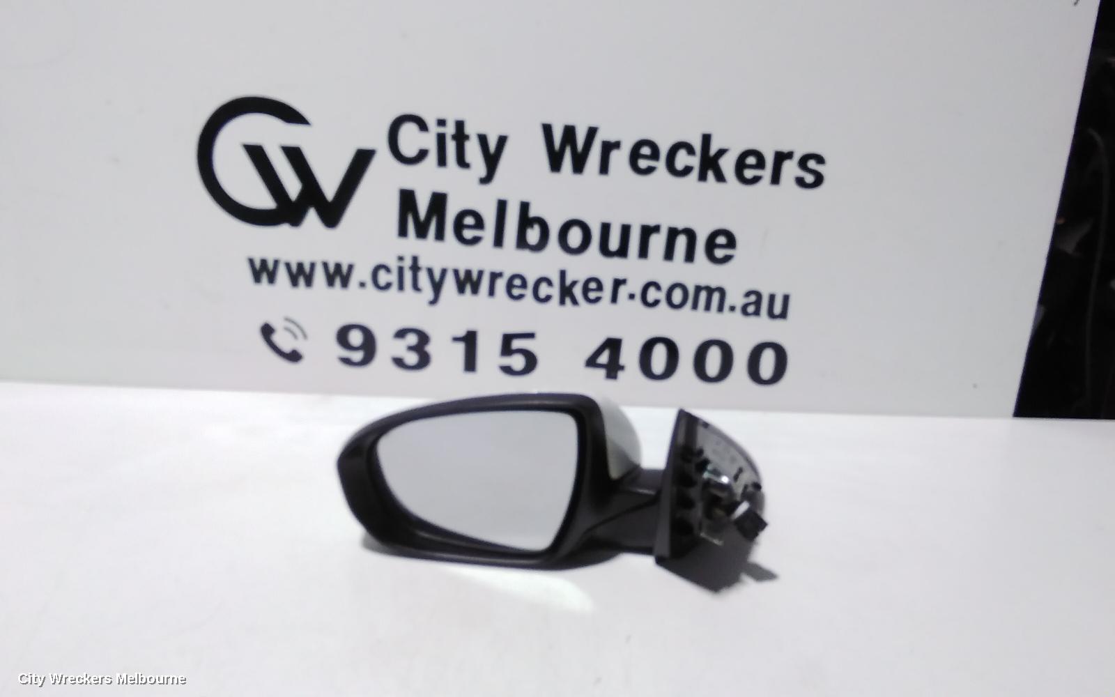 KIA OPTIMA LEFT DOOR MIRROR, TF, POWER FOLD, NON BLIND SPOT, RECTANGLE PLUG TYPE (8 PIN), 10/2013 - 10/2015