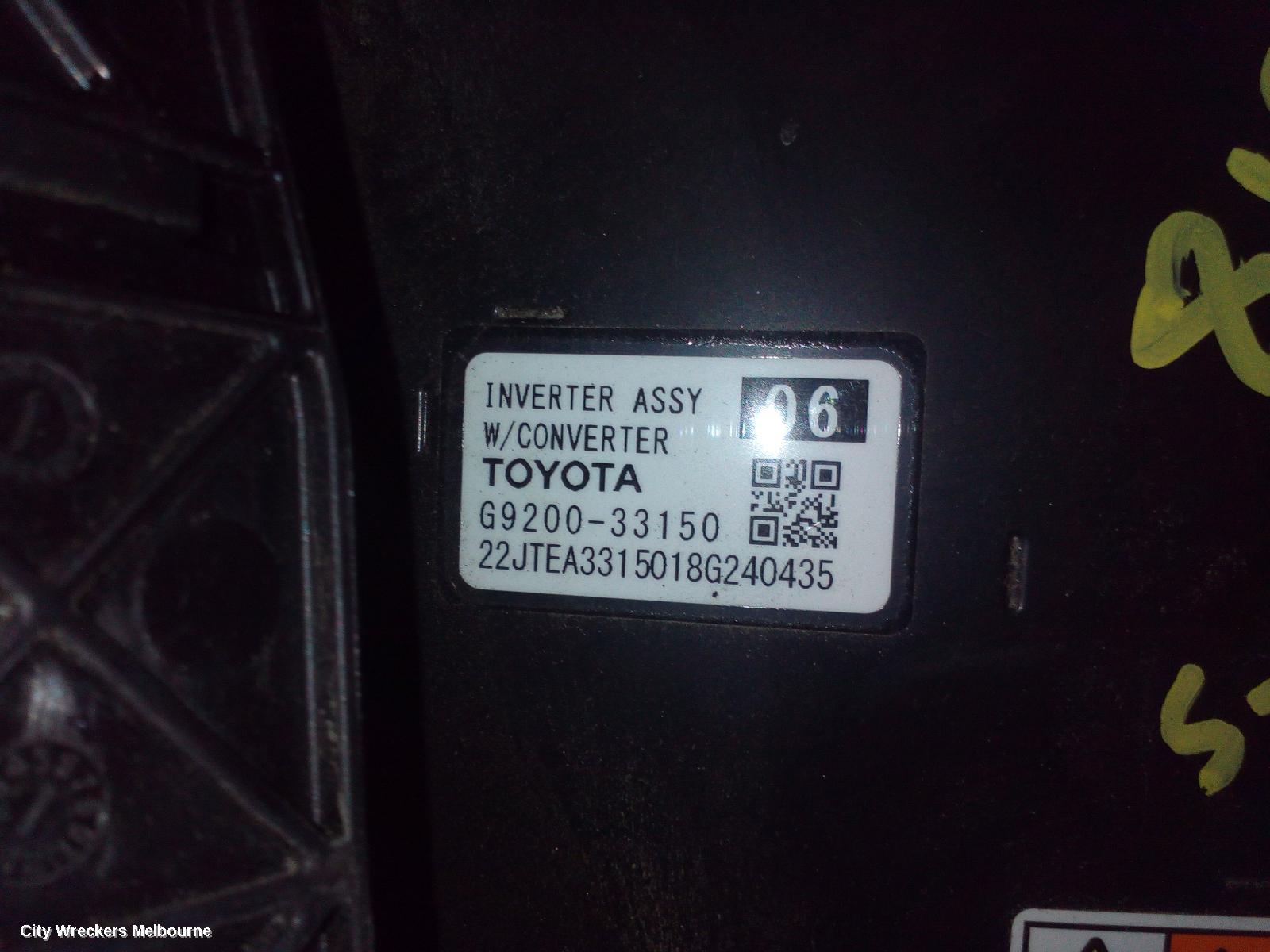 TOYOTA CAMRY INVERTER, HYBRID INVERTER, AXVH71, 09/2017 ONWARDS