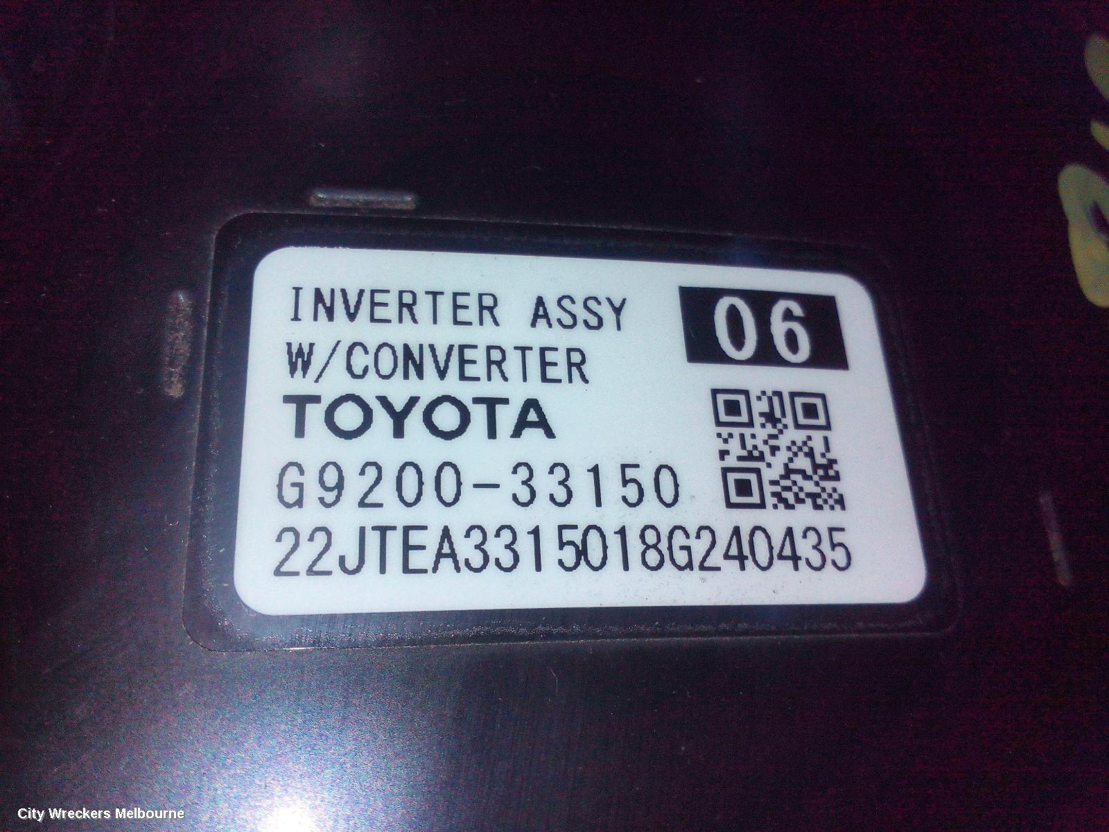 TOYOTA CAMRY INVERTER, HYBRID INVERTER, AXVH71, 09/2017 ONWARDS