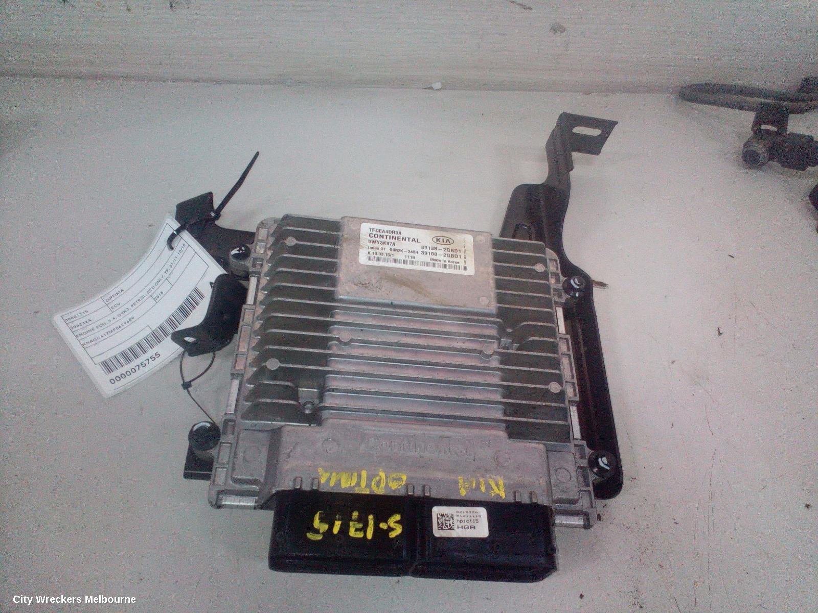 KIA OPTIMA ECU, ENGINE ECU, 2.4, G4KJ, PETROL, ECU ONLY, TF, 01/2011 - 10/2015