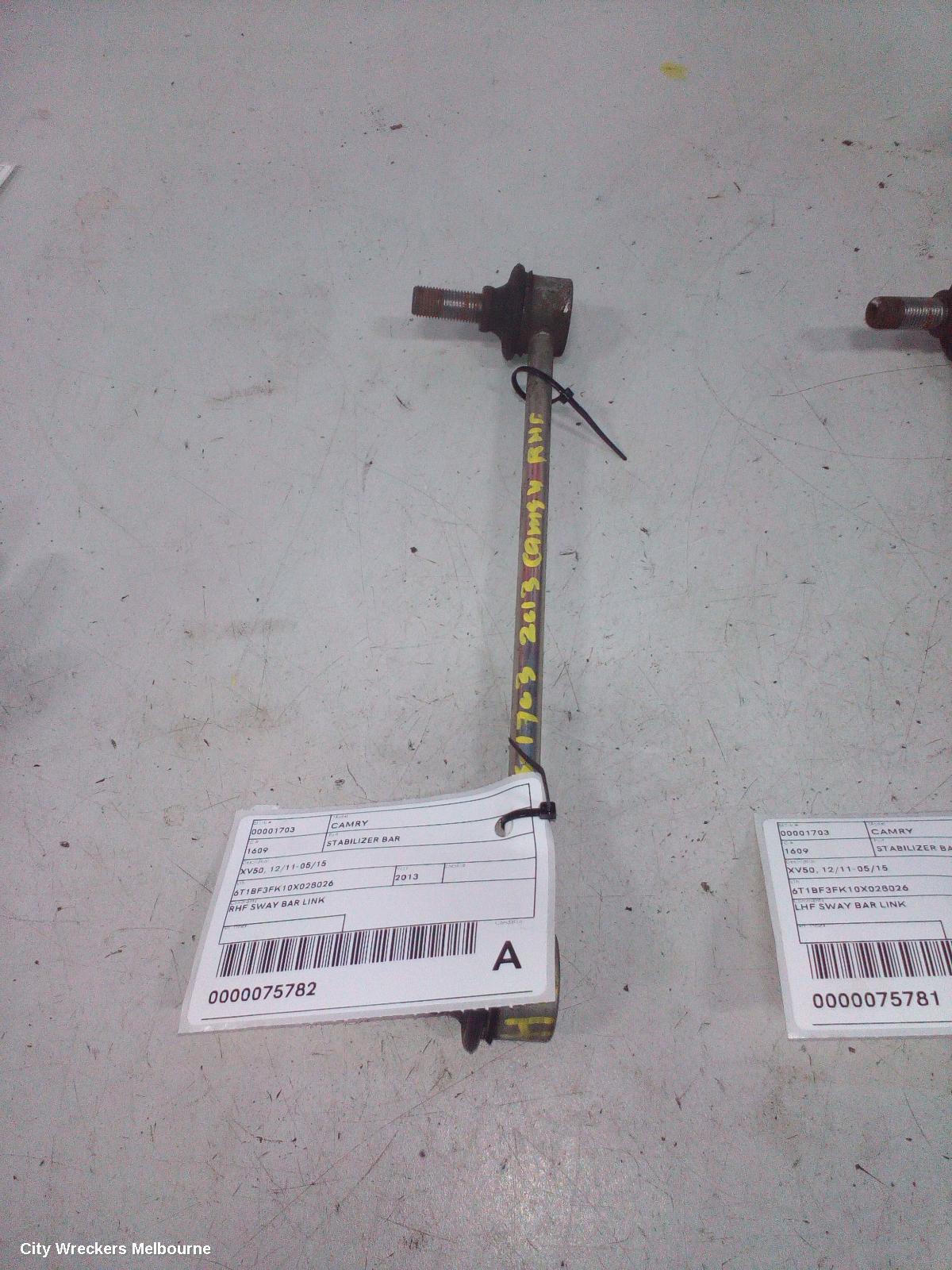 TOYOTA CAMRY STABILISER BAR, XV50, 12/2011 - 05/2015