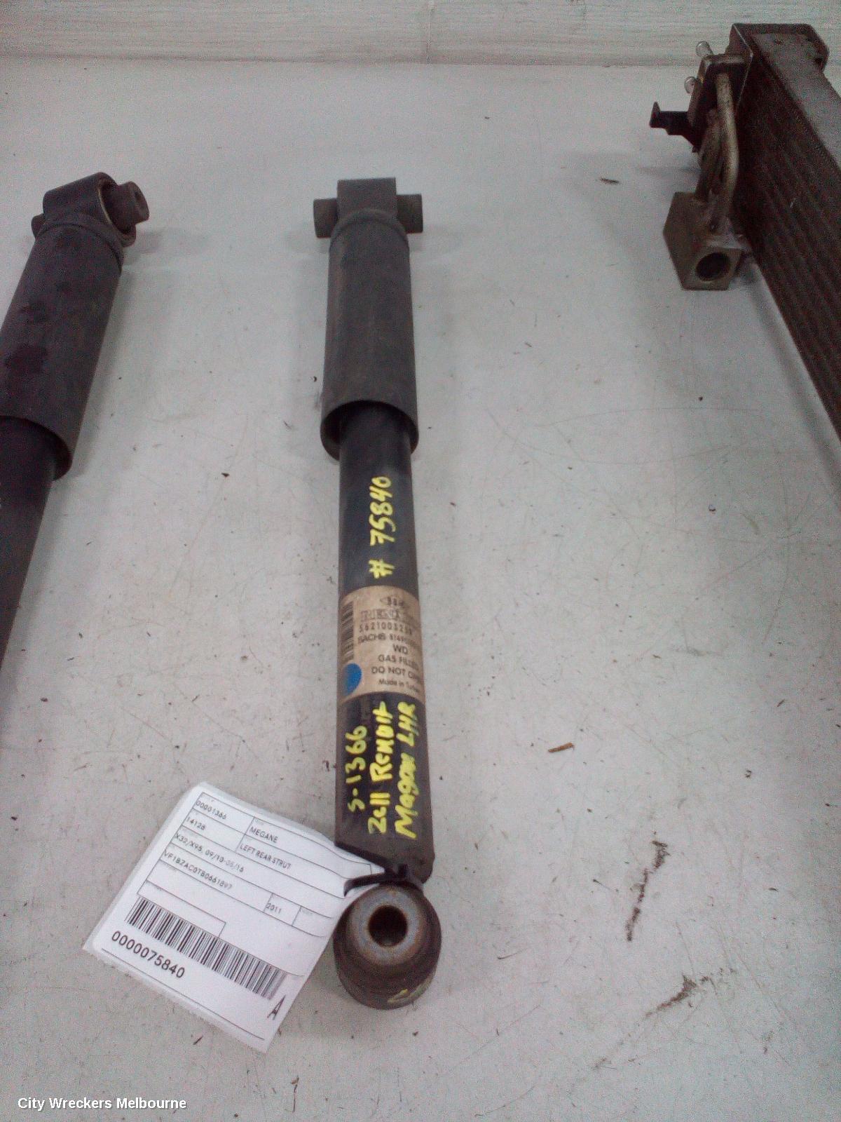 RENAULT MEGANE LEFT REAR STRUT, X32/X95, 09/2010 - 05/2016