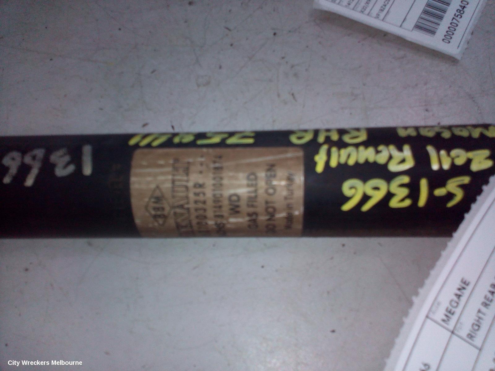 RENAULT MEGANE RIGHT REAR STRUT, X32/X95, 09/2010 - 05/2016