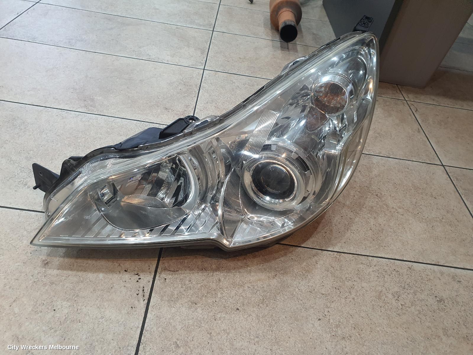 SUBARU LIBERTY LEFT HEADLAMP, 5TH GEN, 3.6R ENG, XENON TYPE, CHROME INSERT, 07/2009 - 03/2012