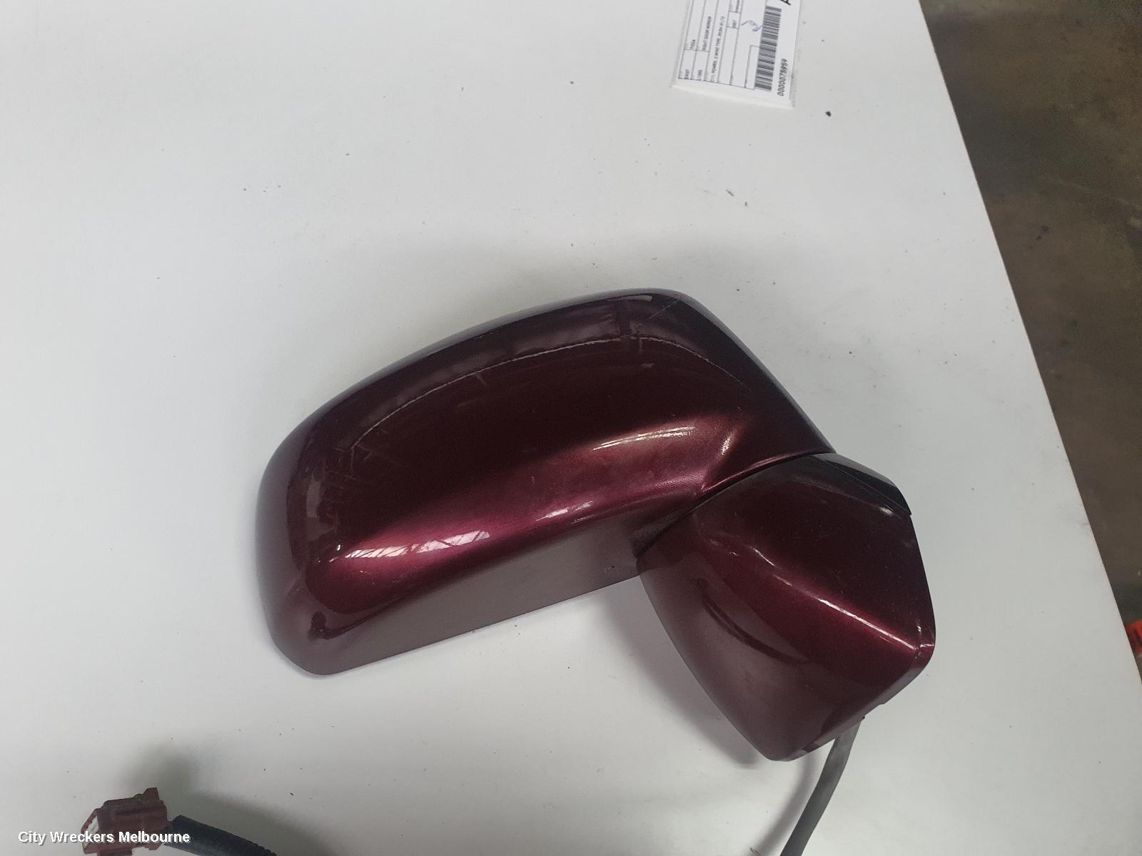 NISSAN TIIDA RIGHT DOOR MIRROR, C11, POWER, 3 WIRE TYPE, 09/2004 - 01/2013