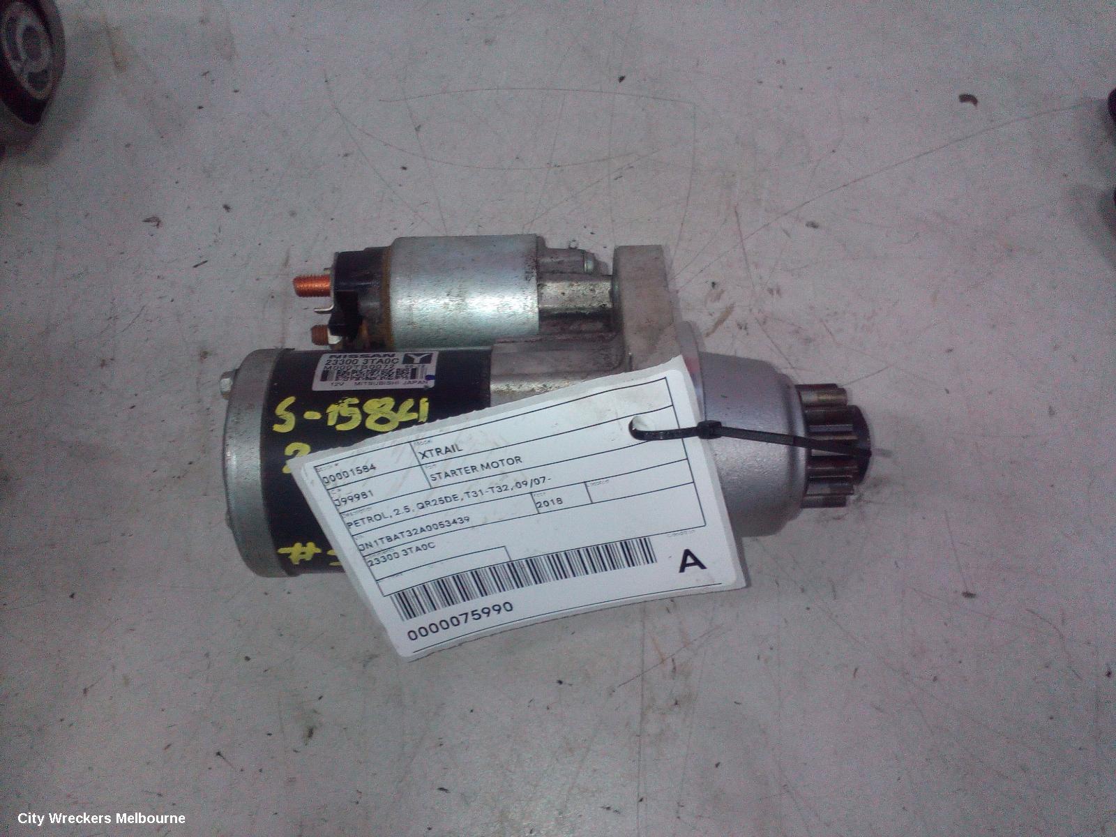 NISSAN XTRAIL STARTER, PETROL, 2.5, QR25DE, AUTO T/M, W/ LONG SNOUT TYPE, T32, 02/2014 - 07/2022