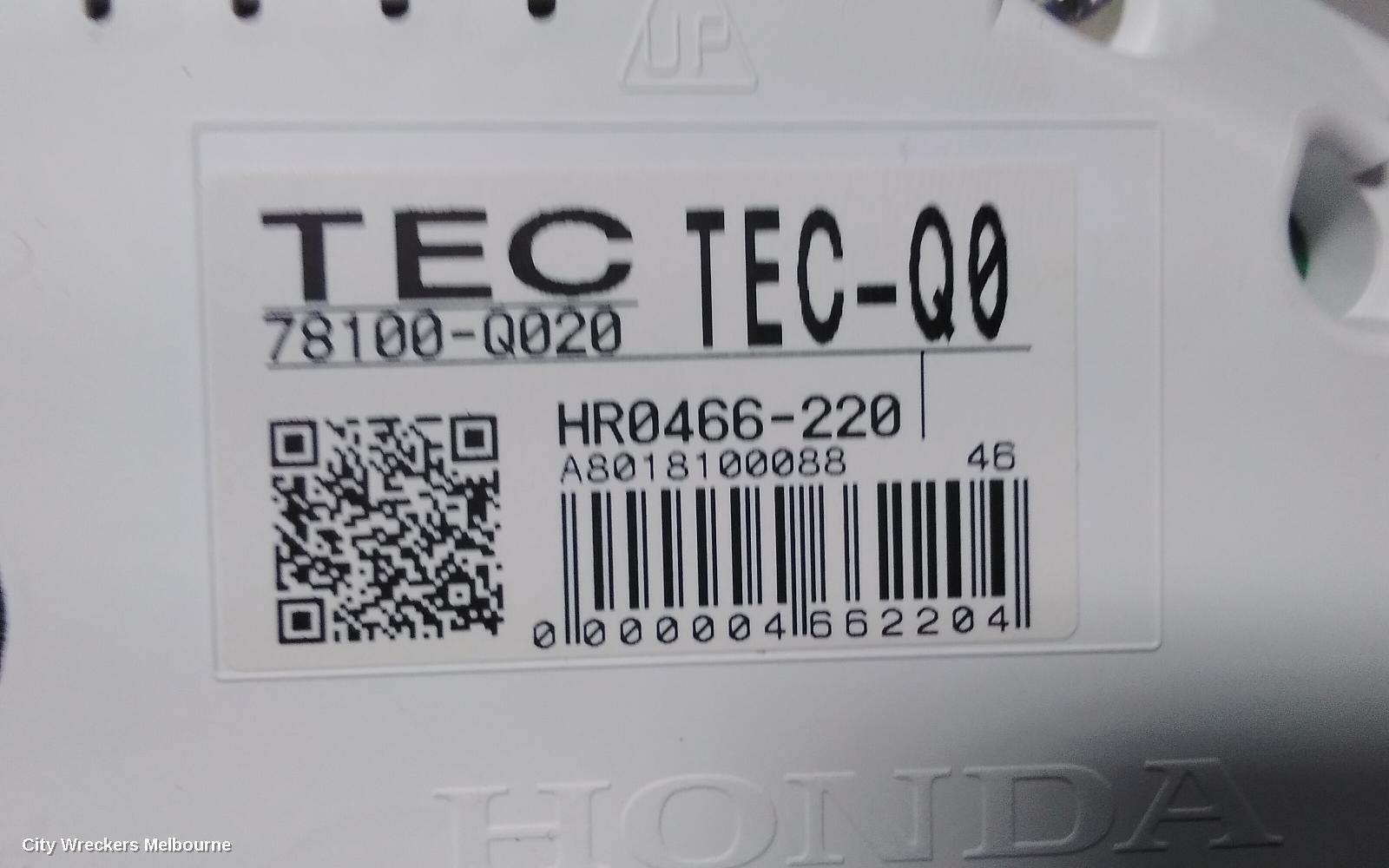 HONDA CIVIC INSTRUMENT CLUSTER, AUTO T/M, VTI/VTI-S/VTI-L/VTI-LX, 10TH GEN, 05/2016 ONWARDS
