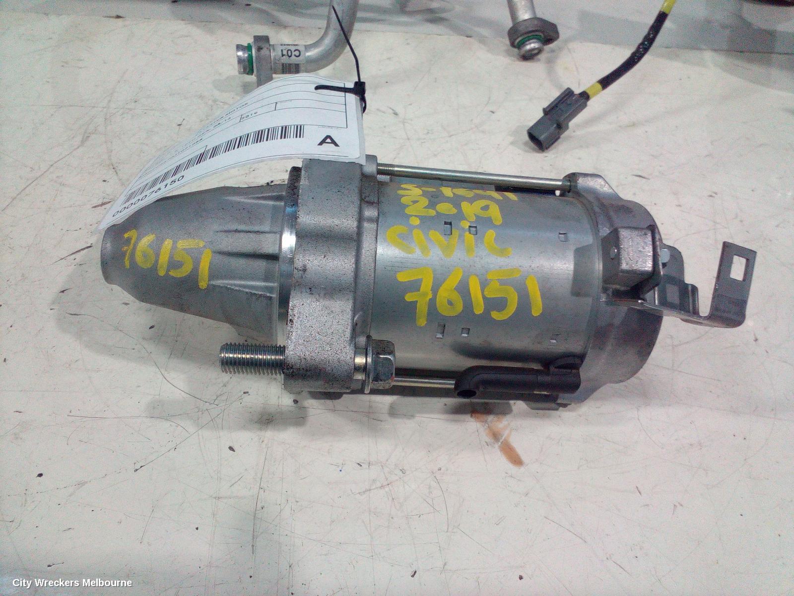 HONDA CIVIC STARTER, PETROL, 1.8, 10TH GEN, 05/2016 ONWARDS