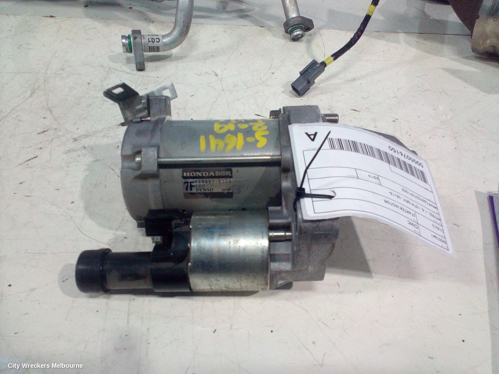 HONDA CIVIC STARTER, PETROL, 1.8, 10TH GEN, 05/2016 ONWARDS
