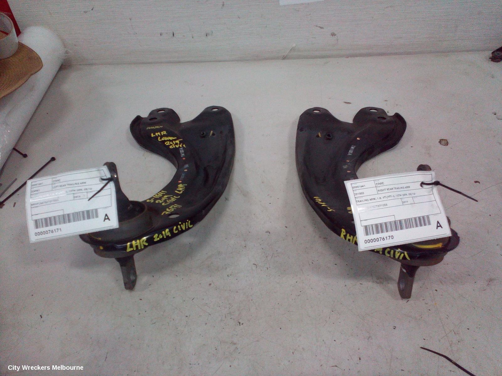 HONDA CIVIC RIGHT REAR TRAILING ARM, TRAILING ARM, 1.8, VTI/VTI-S, 10TH GEN, 05/2016 ONWARDS