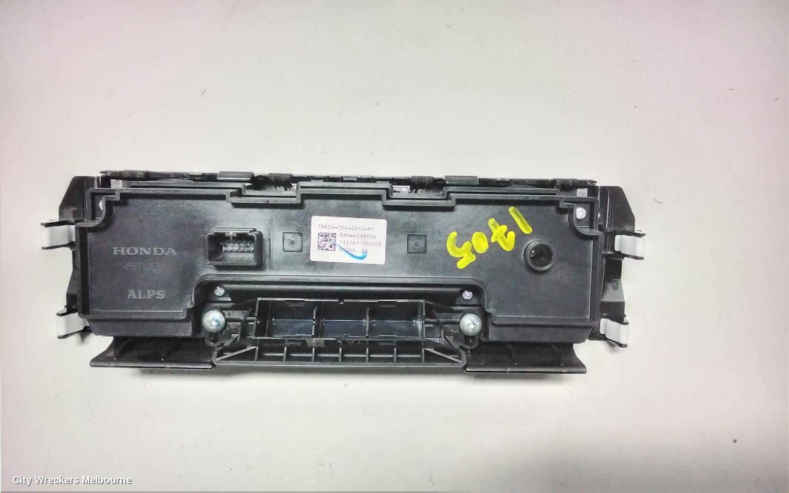 HONDA CIVIC HEATER/AC CONTROLS, 10TH GEN, CLIMATE CONTROL TYPE, 05/2016 - 03/2020