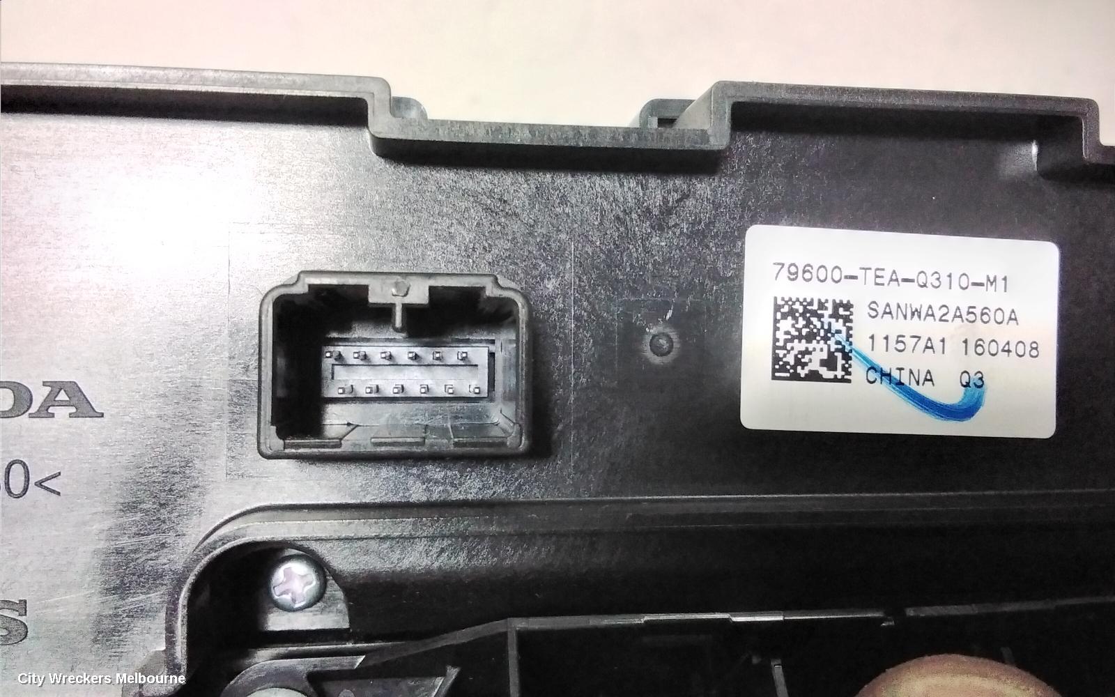 HONDA CIVIC HEATER/AC CONTROLS, 10TH GEN, CLIMATE CONTROL TYPE, 05/2016 - 03/2020