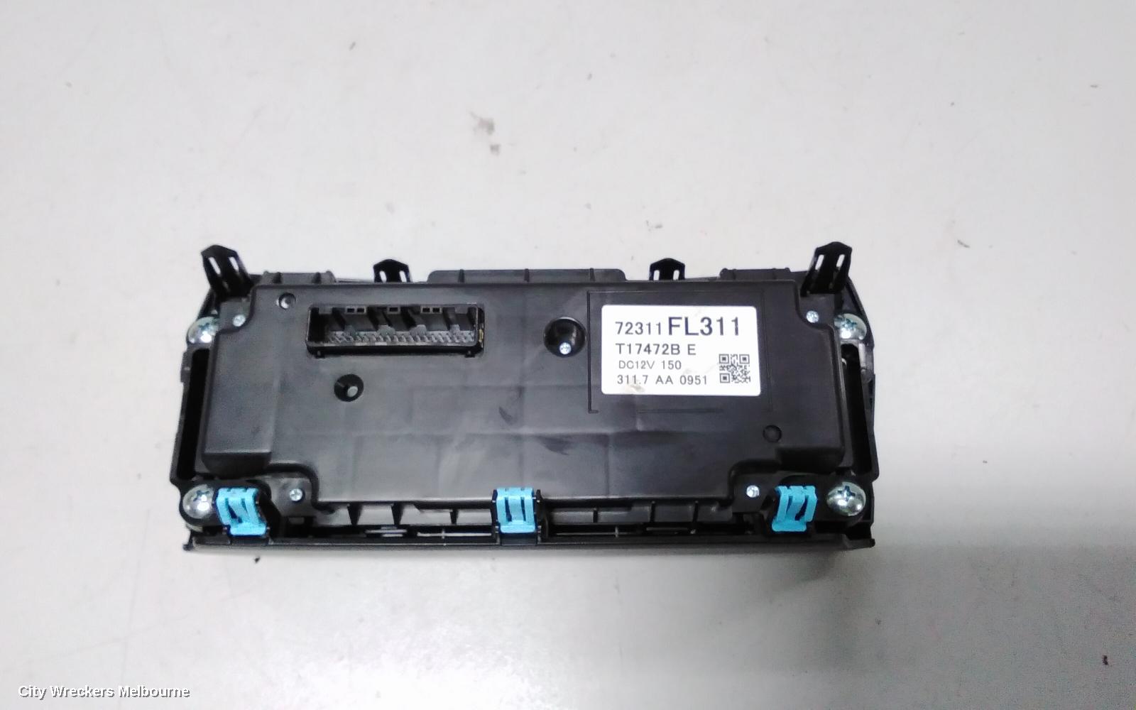 SUBARU IMPREZA HEATER/AC CONTROLS, G5, DUAL ZONE CLIMATE CONTROL TYPE, 11/2016 ONWARDS