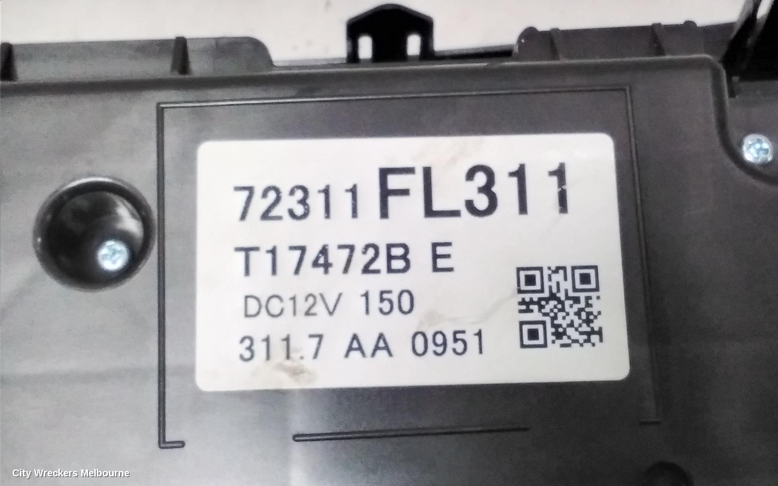 SUBARU IMPREZA HEATER/AC CONTROLS, G5, DUAL ZONE CLIMATE CONTROL TYPE, 11/2016 ONWARDS