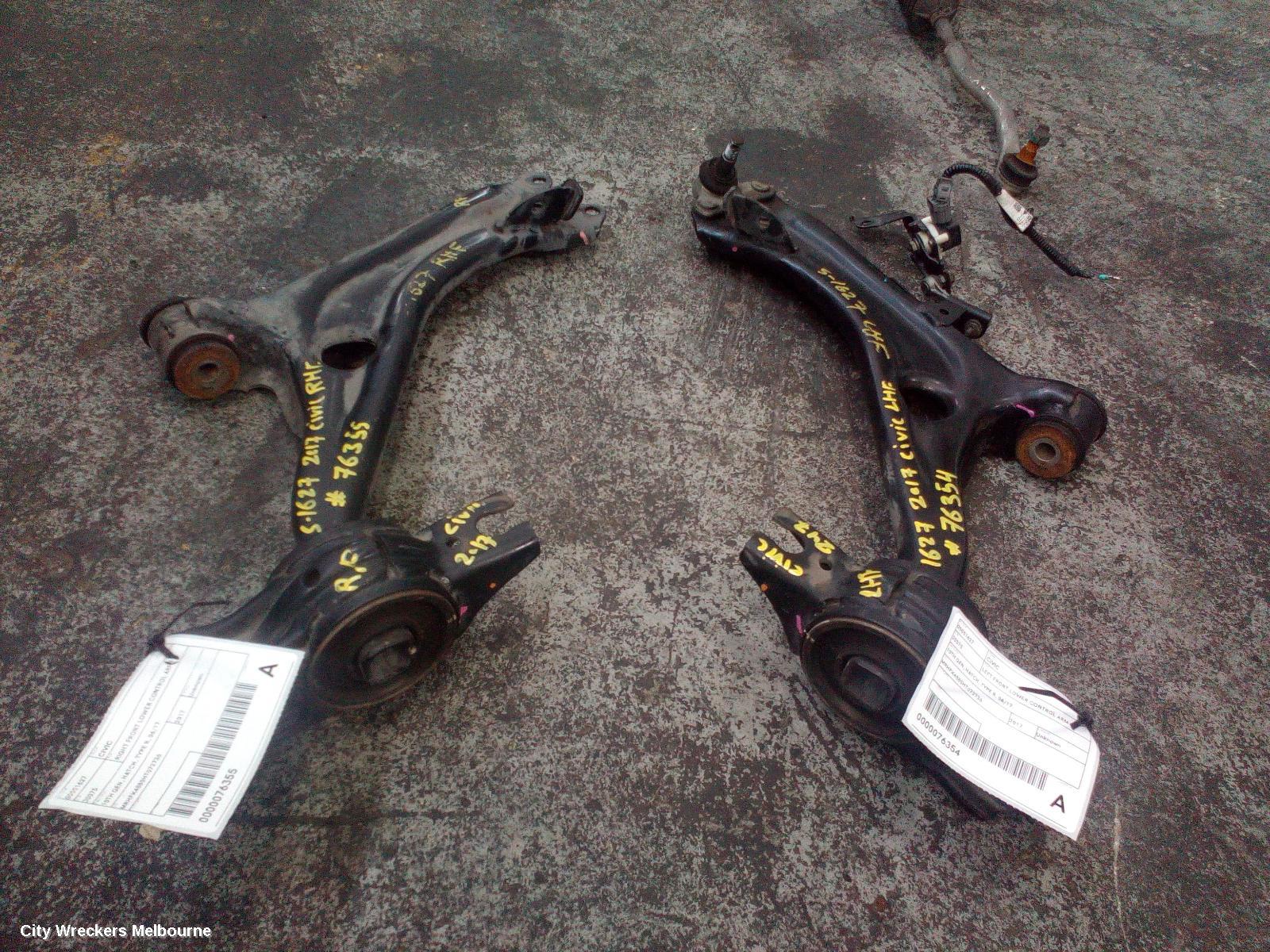HONDA CIVIC RIGHT FRONT LOWER CONTROL ARM, 10TH GEN, HATCH, TYPE R, 06/2017 ONWARDS