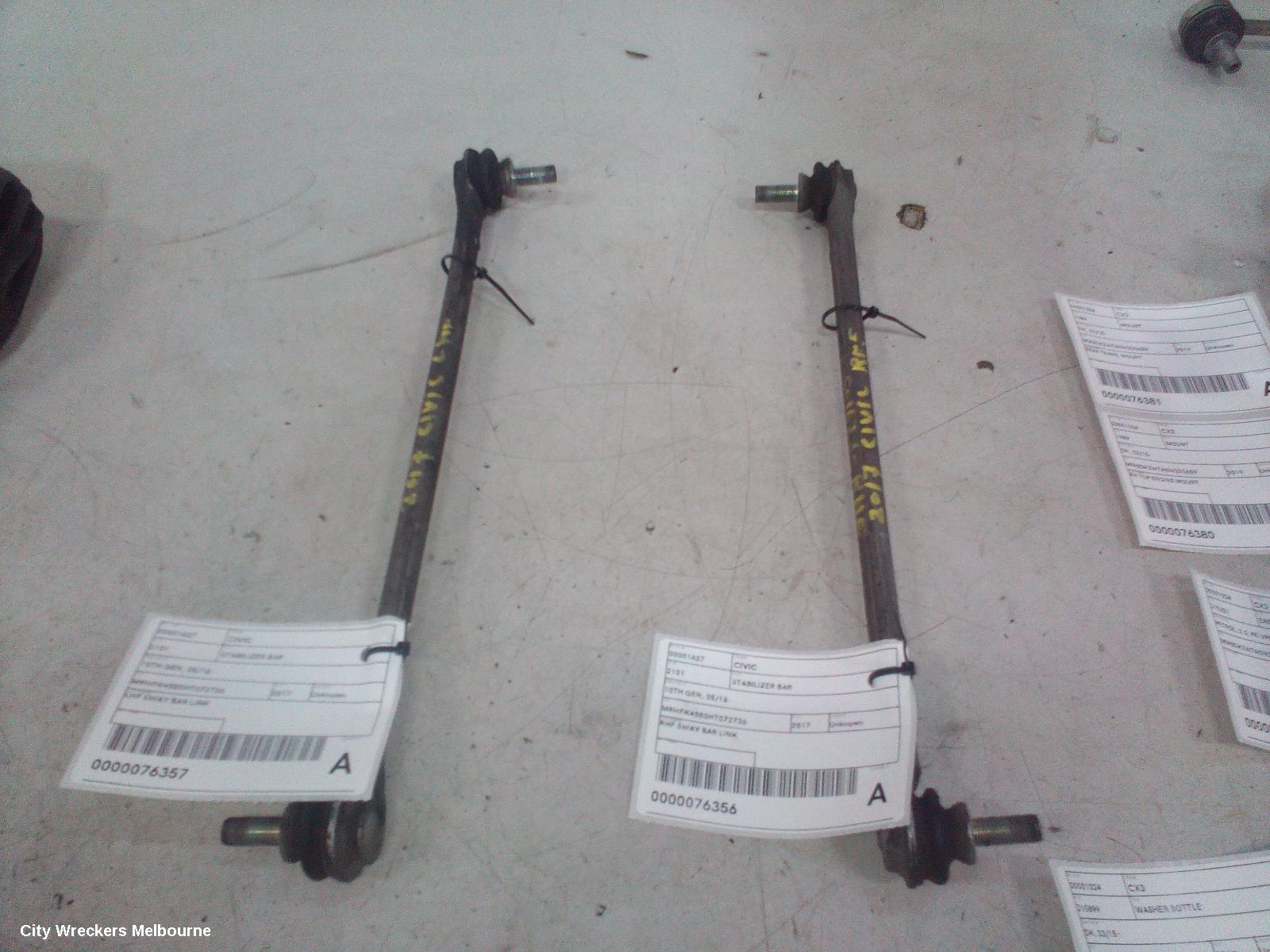 HONDA CIVIC STABILISER BAR, 10TH GEN, 05/2016 - 08/2021