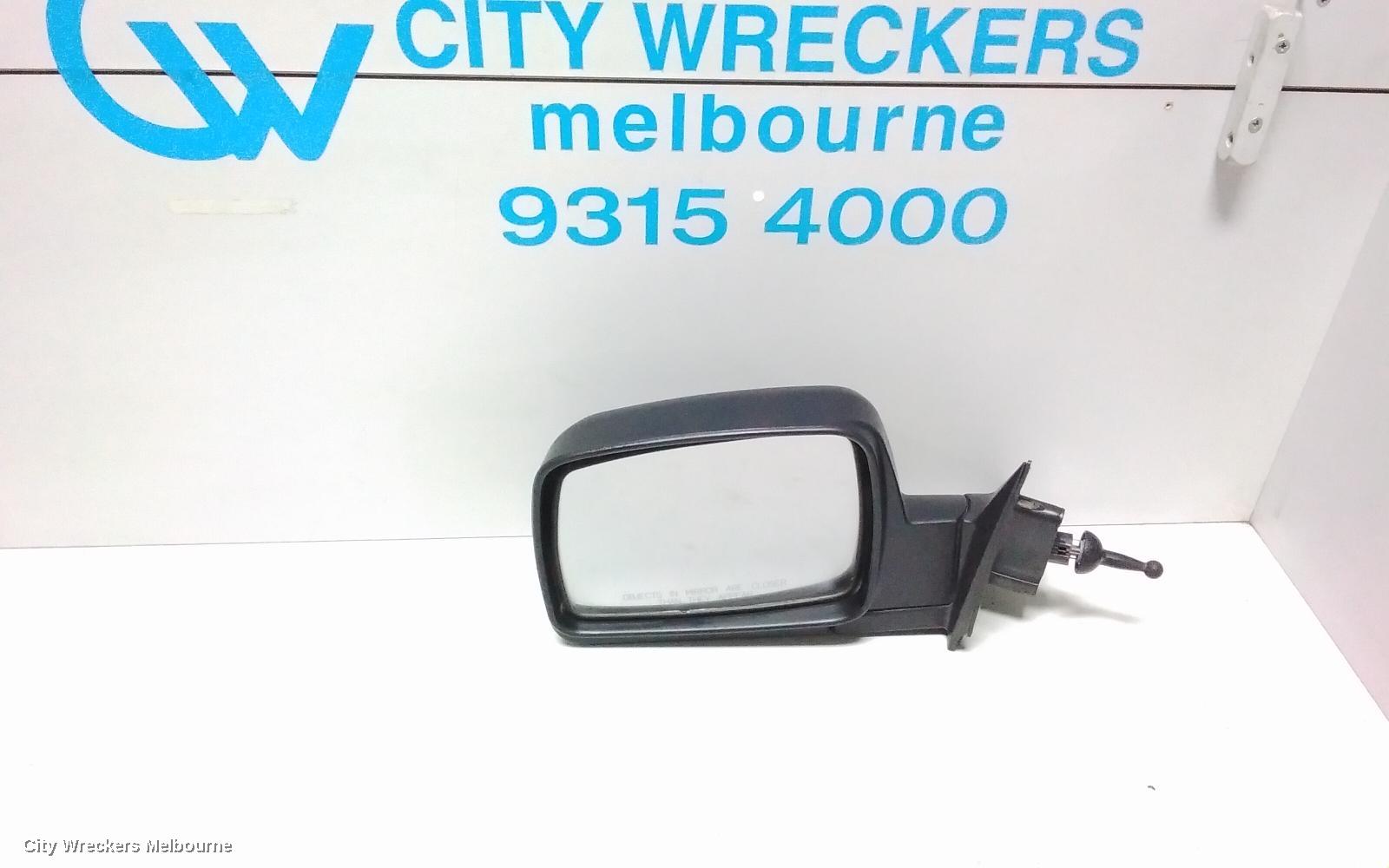 KIA PREGIO LEFT DOOR MIRROR, CT, MANUAL, SQUARE TYPE, 07/2004 - 01/2006