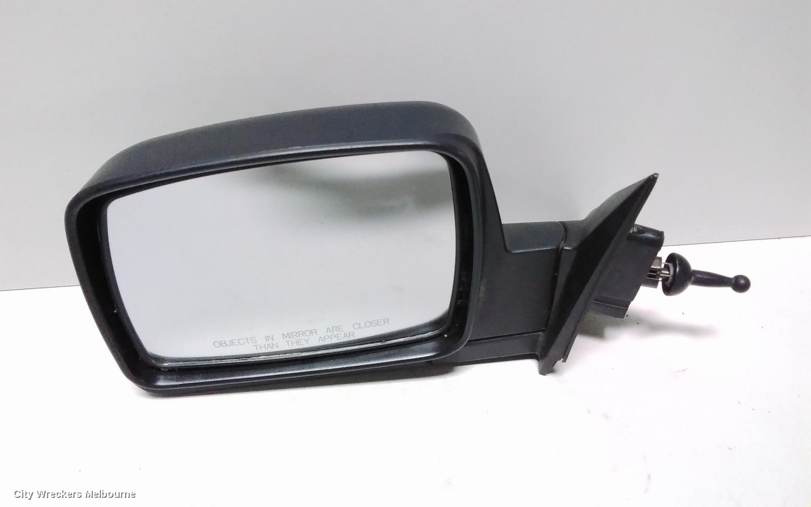 KIA PREGIO LEFT DOOR MIRROR, CT, MANUAL, SQUARE TYPE, 07/2004 - 01/2006