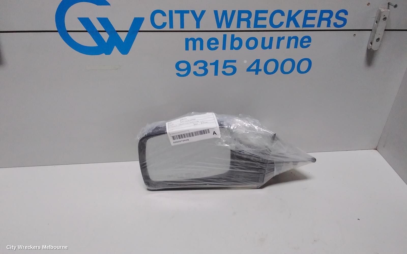 KIA PREGIO LEFT DOOR MIRROR, CT, MANUAL, SQUARE TYPE, 07/2004 - 01/2006