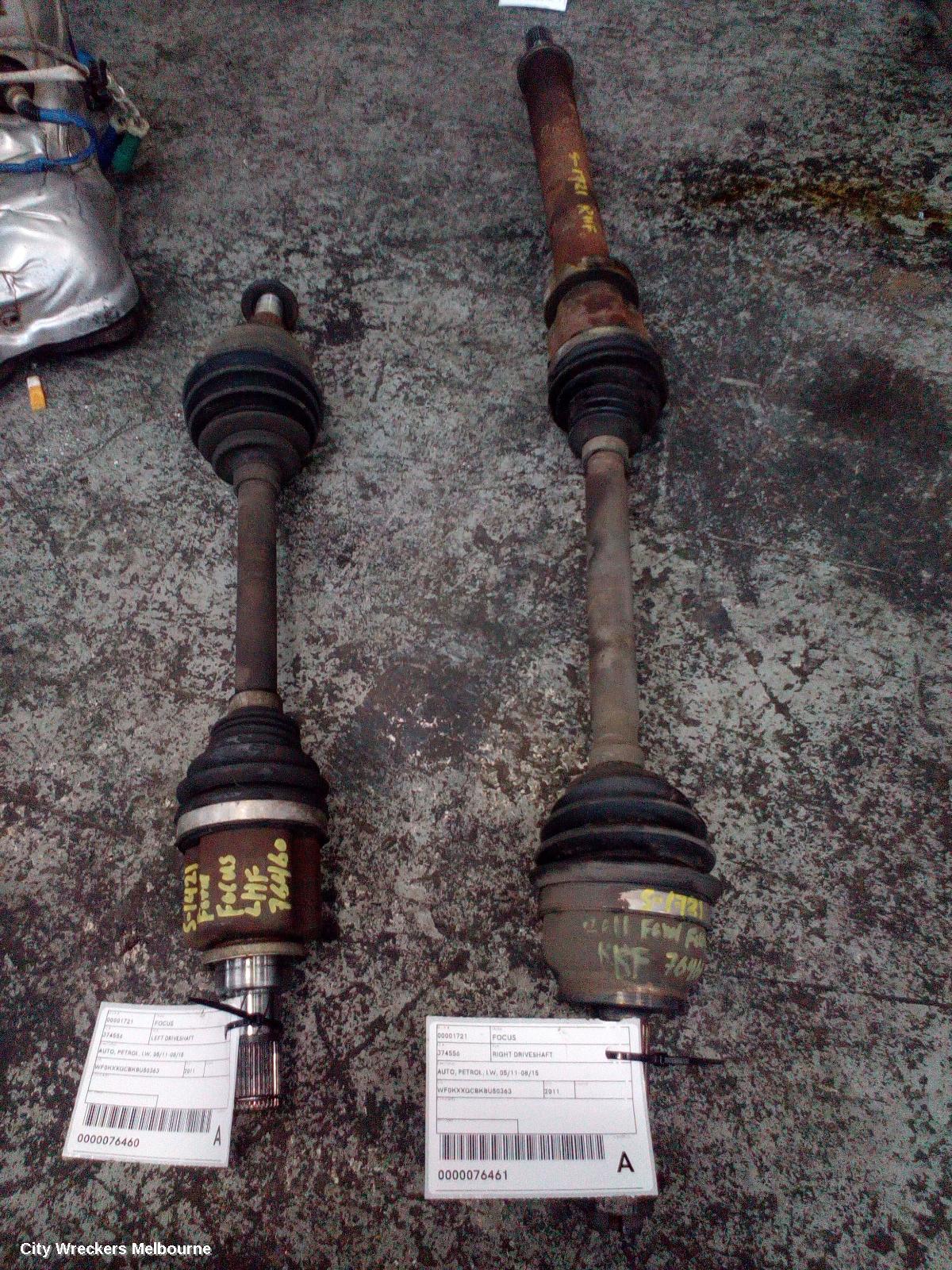 FORD FOCUS LEFT DRIVESHAFT, AUTO, PETROL, LW, 05/2011 - 08/2015