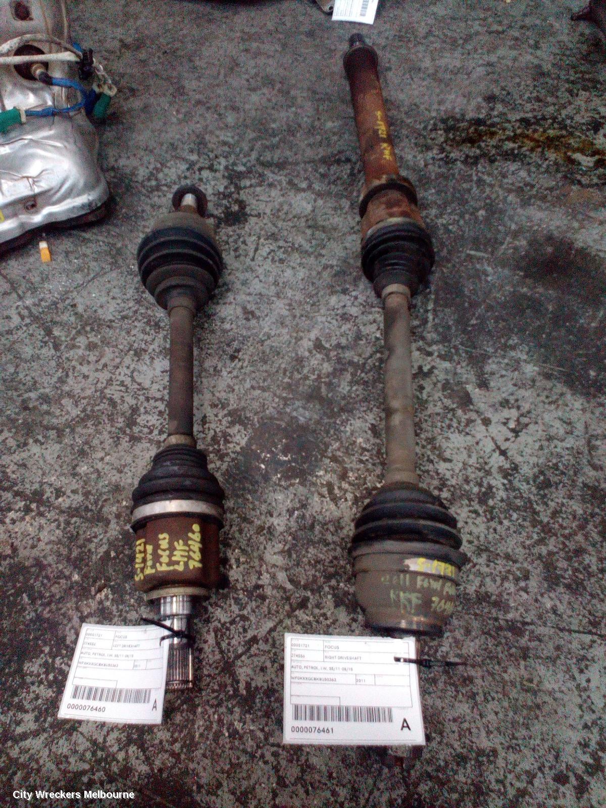 FORD FOCUS RIGHT DRIVESHAFT, AUTO, PETROL, LW, 05/2011 - 08/2015