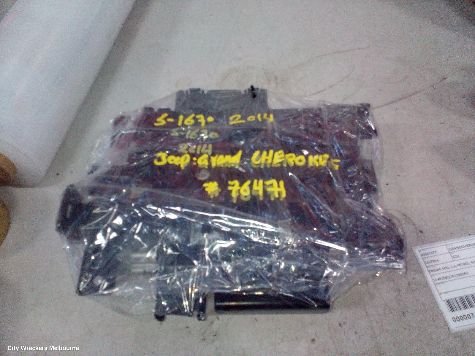 JEEP GRANDCHEROKEE ECU, ENGINE ECU, 3.6, PETROL, ECU ONLY, WK, 10/2010 ONWARDS