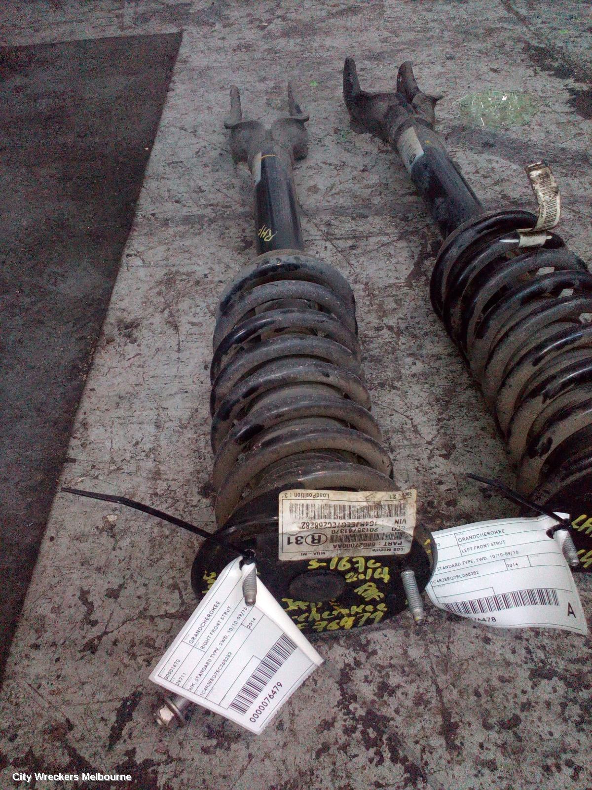 JEEP GRANDCHEROKEE RIGHT FRONT STRUT, WK, STANDARD TYPE, 2WD, 10/2010 - 09/2016