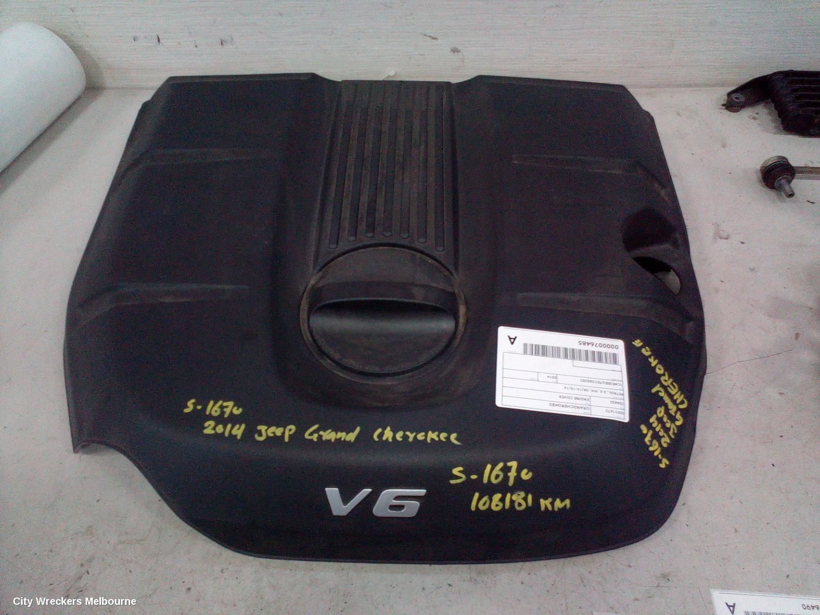 JEEP GRANDCHEROKEE ENGINE COVER, PETROL, 3.6, WK, 04/2013 - 10/2016