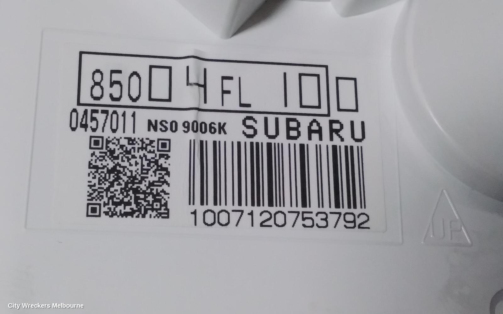 SUBARU XV INSTRUMENT CLUSTER, G5X, INSTRUMENT CLUSTER, 03/2017 - 06/2023