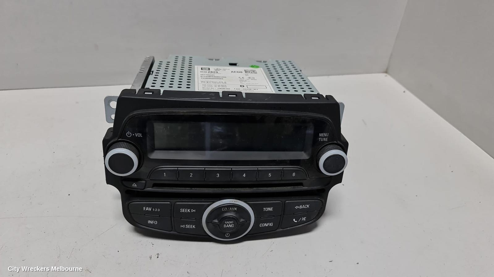 HOLDEN BARINA RADIO/CD/DVD/SAT/TV, RADIO/CASSETTE, SPARK, MJ (VIN KL3MF...), 10/2010 - 06/2015