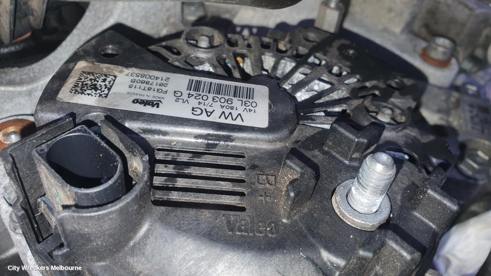 VOLKSWAGEN TRANSPORTER ALTERNATOR, DIESEL, 2.0, T5, 03/2010 - 06/2015