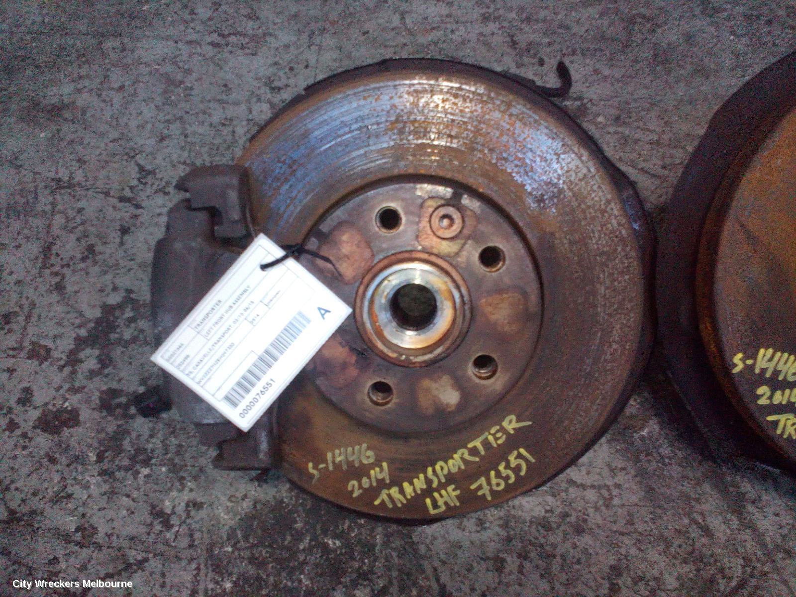 VOLKSWAGEN TRANSPORTER LEFT FRONT HUB ASSEMBLY, T5, CARAVELLE/TRANSPORT, 03/2010 - 06/2015