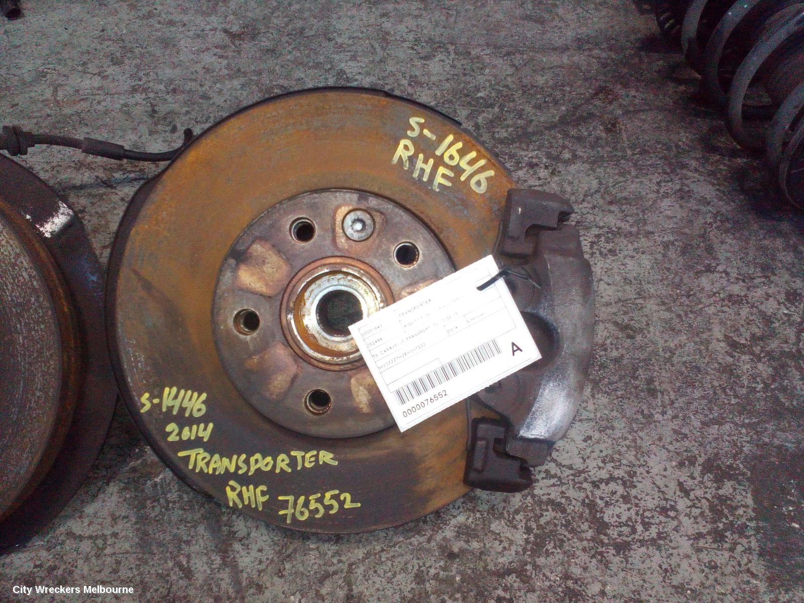 VOLKSWAGEN TRANSPORTER RIGHT FRONT HUB ASSEMBLY, T5, CARAVELLE/TRANSPORT, 03/2010 - 06/2015