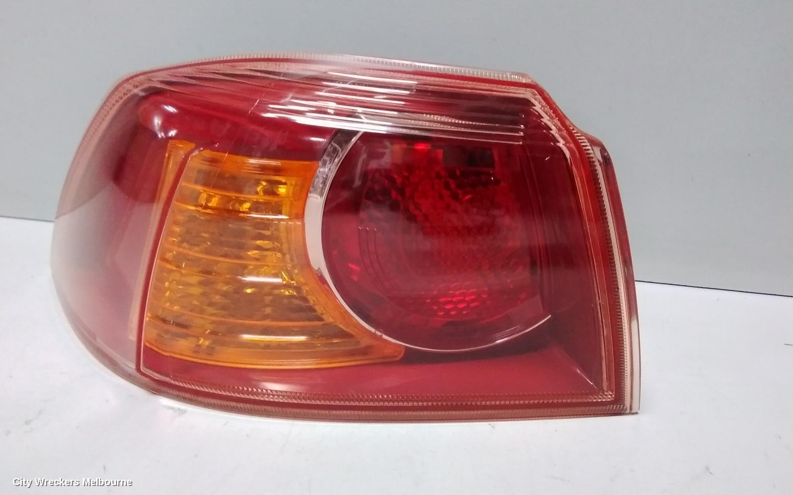 MITSUBISHI LANCER LEFT TAILLIGHT, CJ, SEDAN, RED INSERT TYPE, 07/2007 - 07/2009