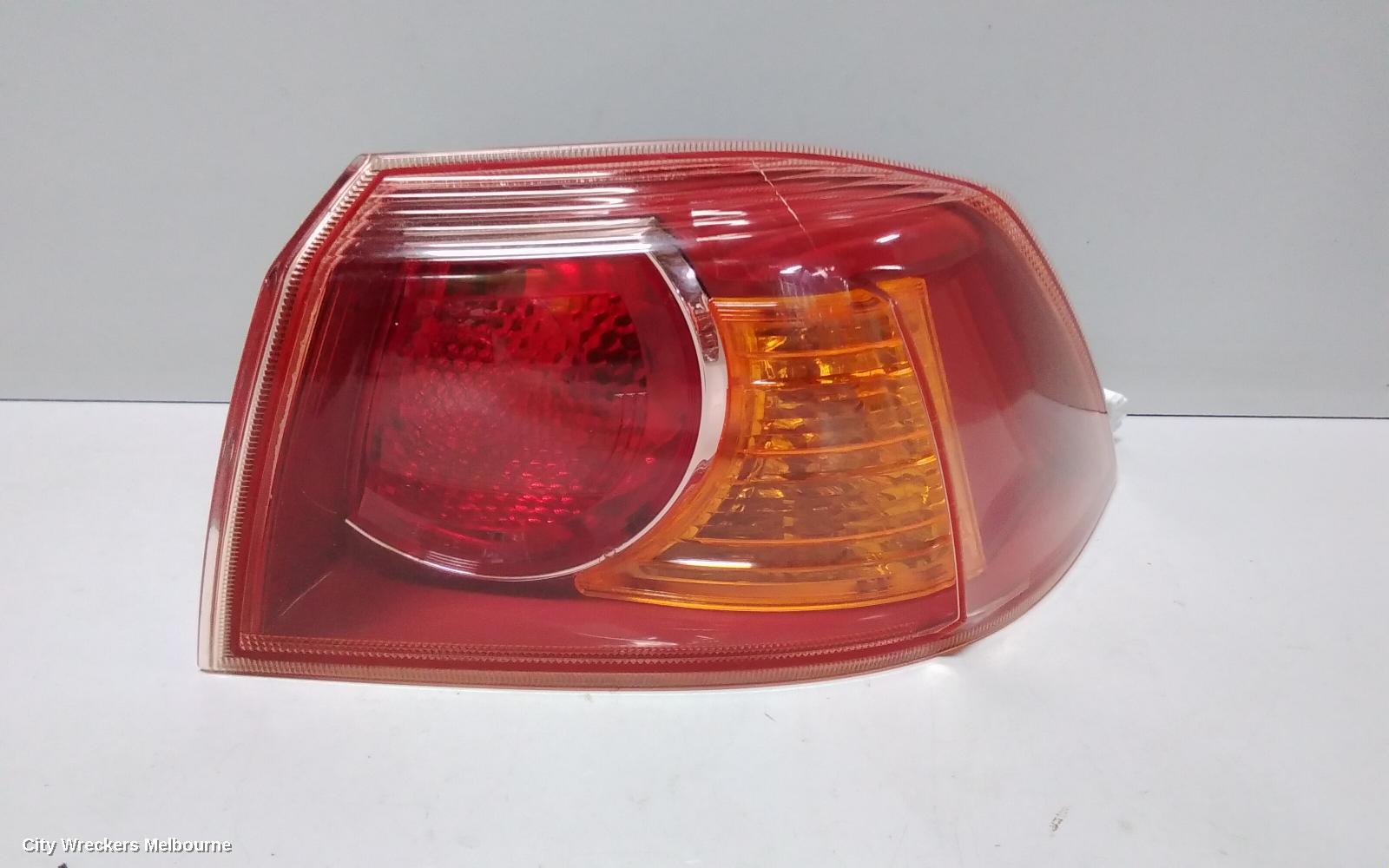 MITSUBISHI LANCER RIGHT TAILLIGHT, CJ, SEDAN, RED INSERT TYPE, 07/2007 - 07/2009