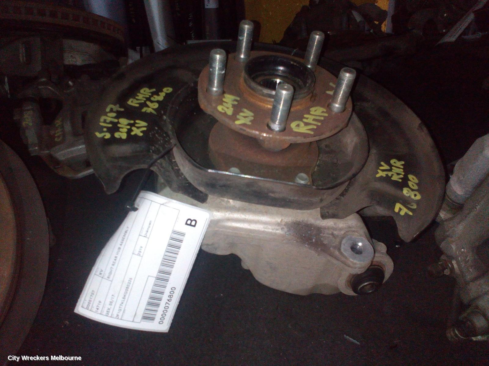 SUBARU XV RIGHT REAR HUB ASSEMBLY, G5X, 03/2017 - 06/2023