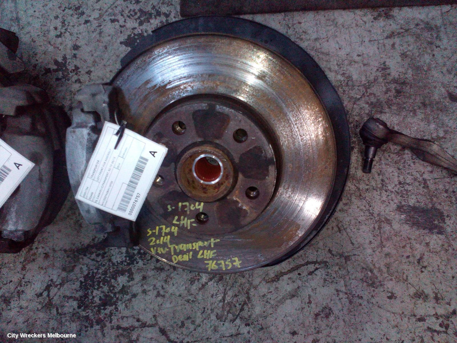VOLKSWAGEN TRANSPORTER LEFT FRONT HUB ASSEMBLY, T5, CARAVELLE/TRANSPORT/MULTIVAN, 03/2010 - 06/2015