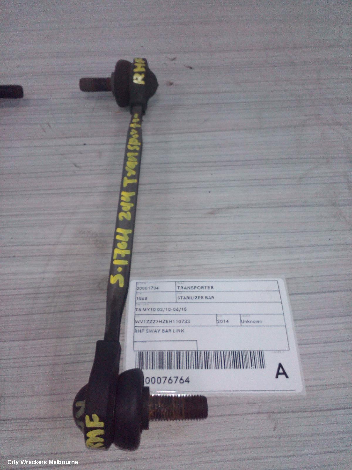 VOLKSWAGEN TRANSPORTER STABILISER BAR, T5 MY10 03/2010 - 06/2015