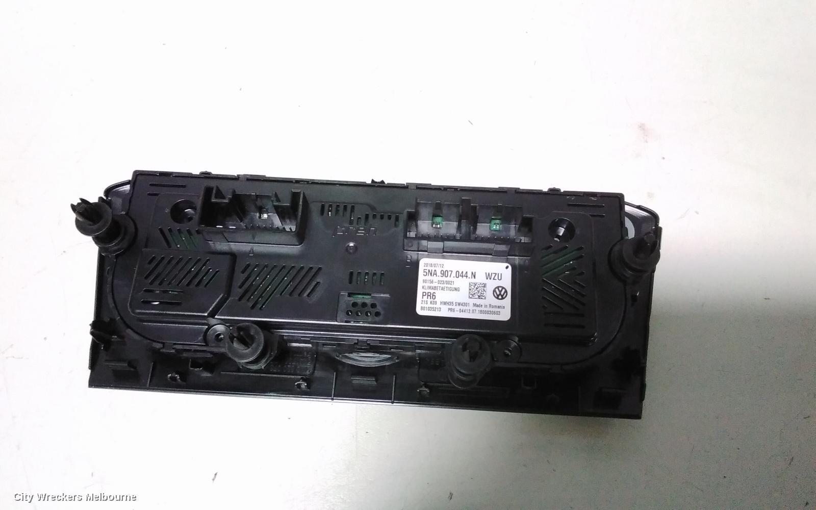 VOLKSWAGEN TIGUAN HEATER/AC CONTROLS, 5NA, FRONT, SINGLE ZONE CLIMATE CONTROL TYPE, 06/2016 ONWARDS