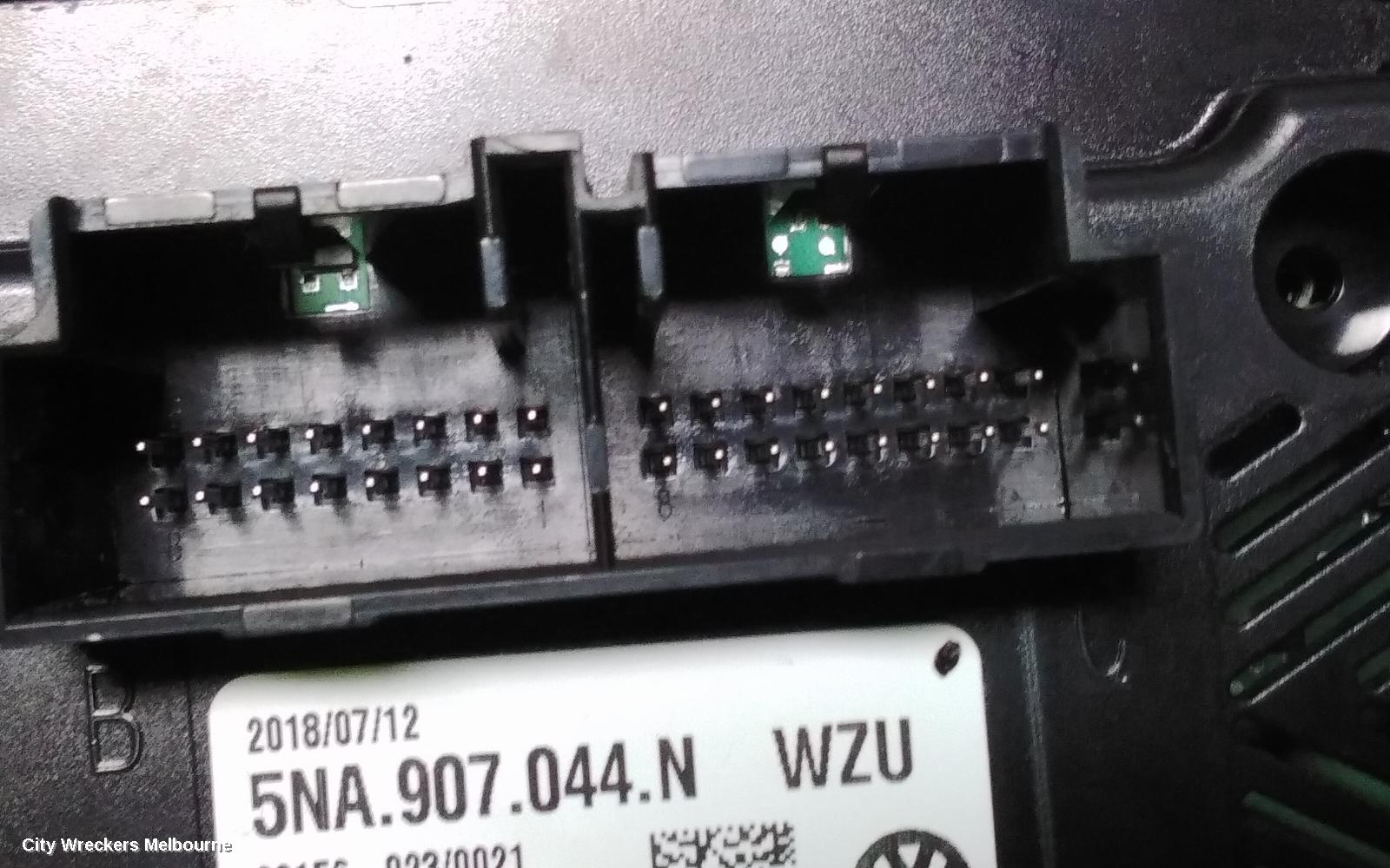 VOLKSWAGEN TIGUAN HEATER/AC CONTROLS, 5NA, FRONT, SINGLE ZONE CLIMATE CONTROL TYPE, 06/2016 ONWARDS