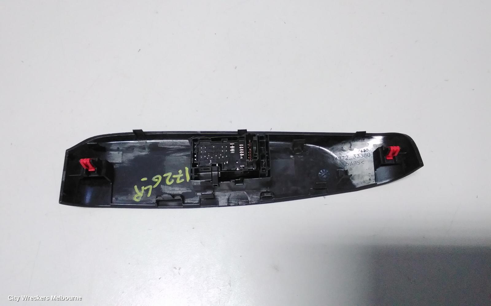 TOYOTA CAMRY PWR DR WIND SWITCH, LH REAR, W/ BLACK INSERT TYPE, XV70, 09/2017 - 01/2021