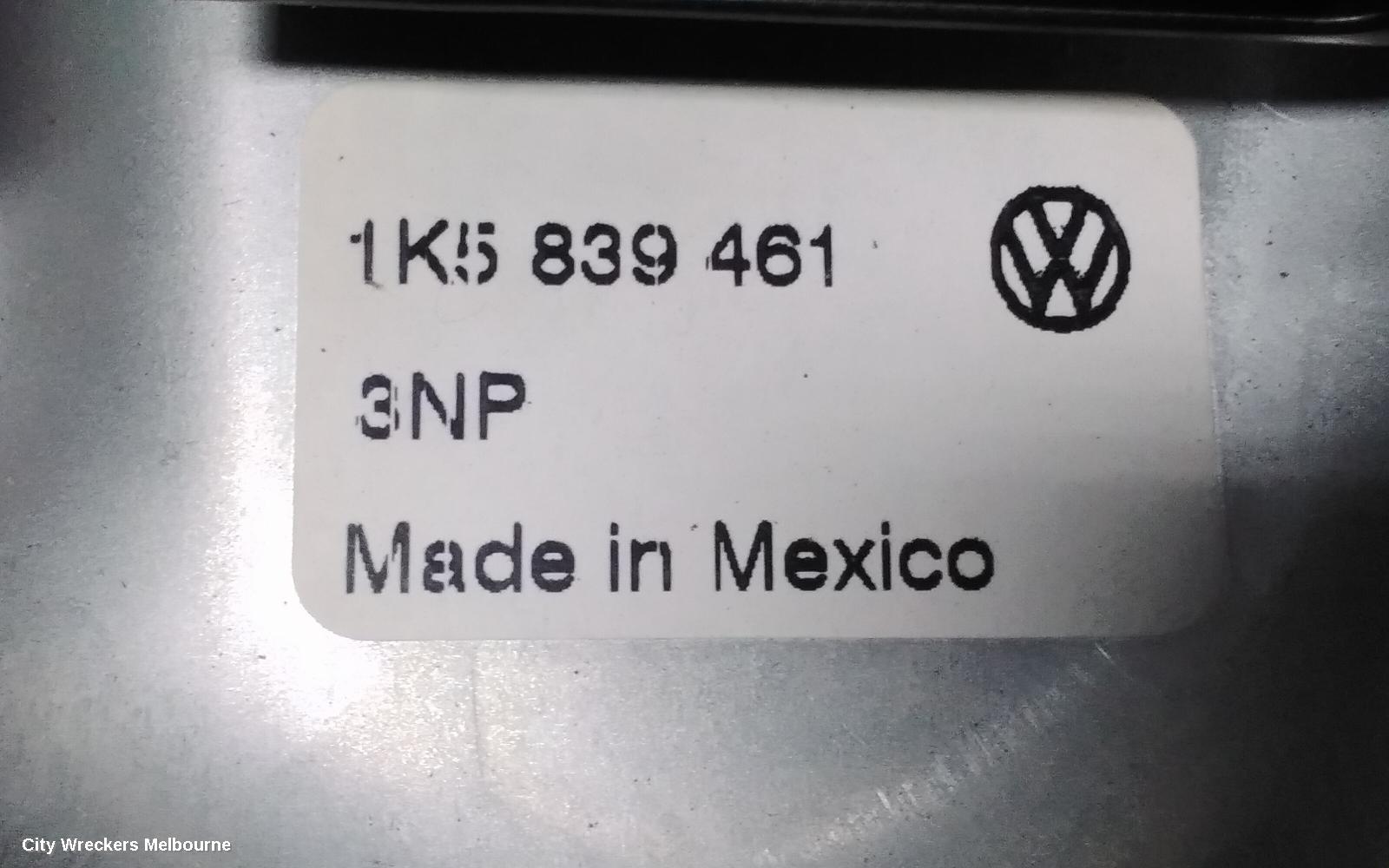 VOLKSWAGEN JETTA LEFT REAR WND REG/MOTOR, 1KM, 02/2006 - 07/2011