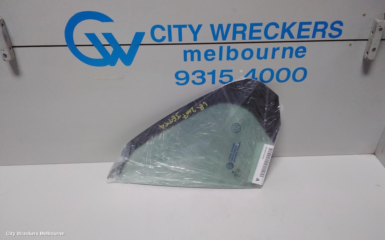 VOLKSWAGEN JETTA LEFT REAR 1/4 DOOR GLASS, 1KM, 02/2006 - 07/2011