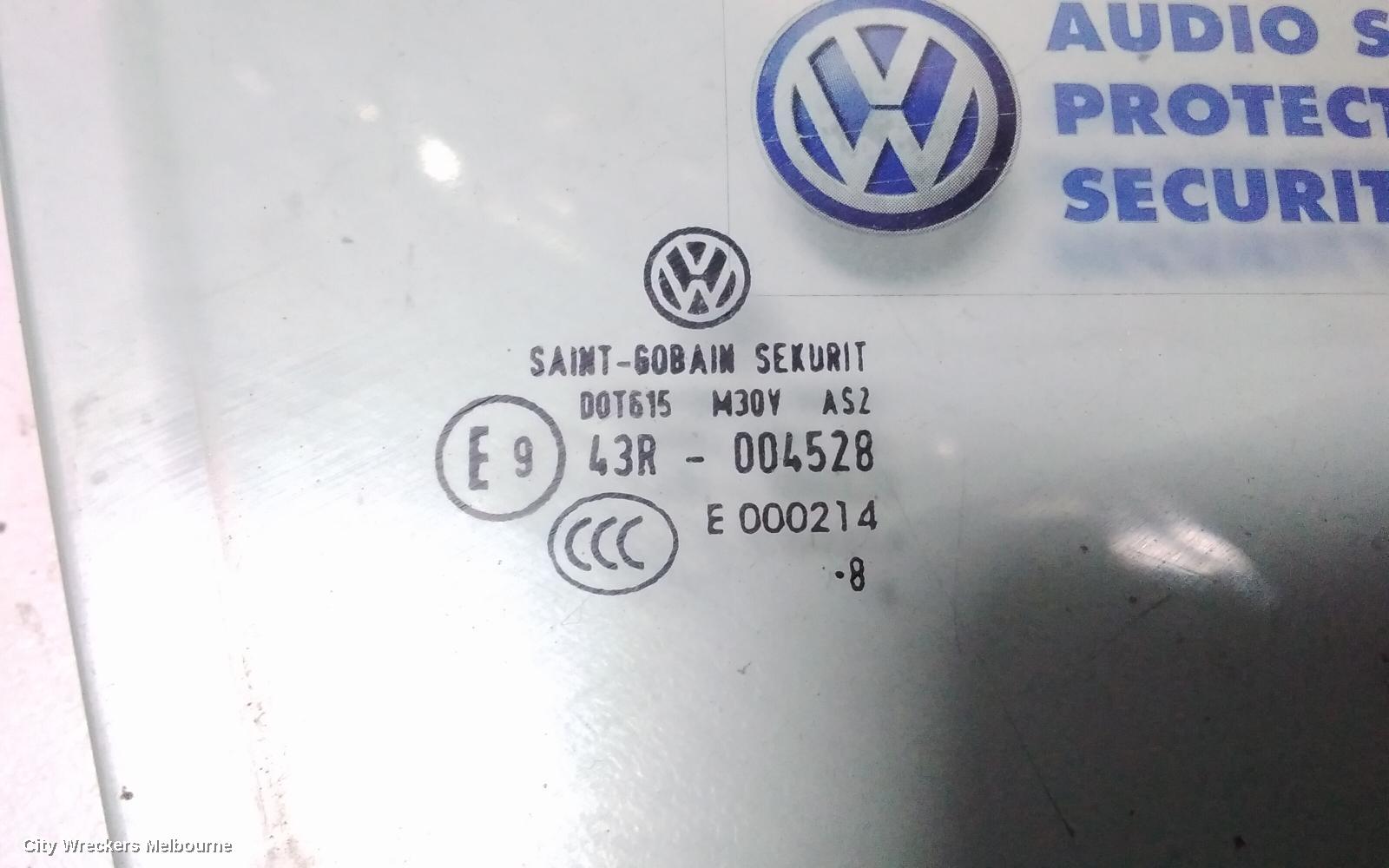VOLKSWAGEN JETTA LEFT REAR 1/4 DOOR GLASS, 1KM, 02/2006 - 07/2011