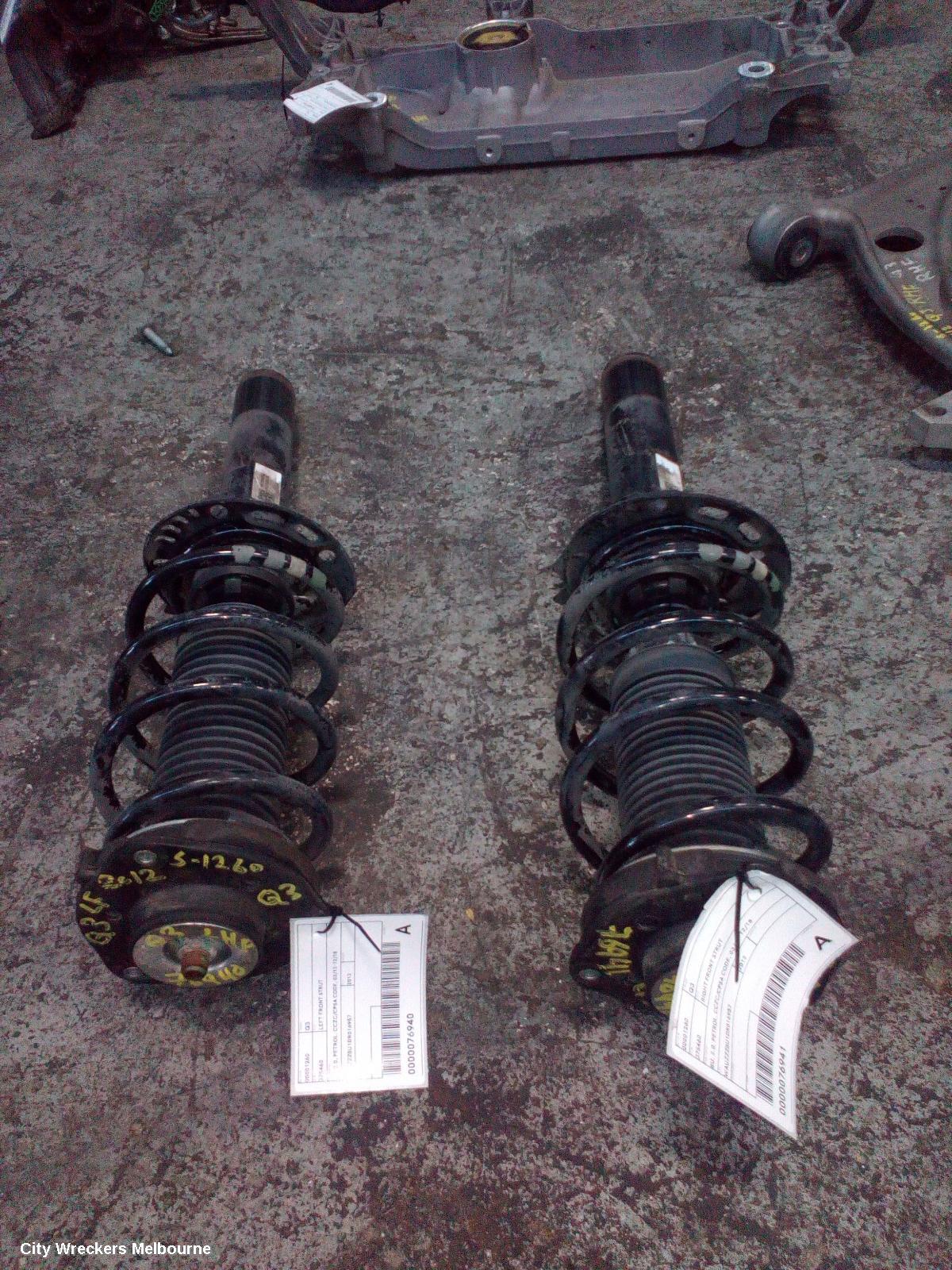 AUDI Q3 RIGHT FRONT STRUT, 8U, 2.0, PETROL, CCZC/CPSA CODE, 03/2012 - 12/2018