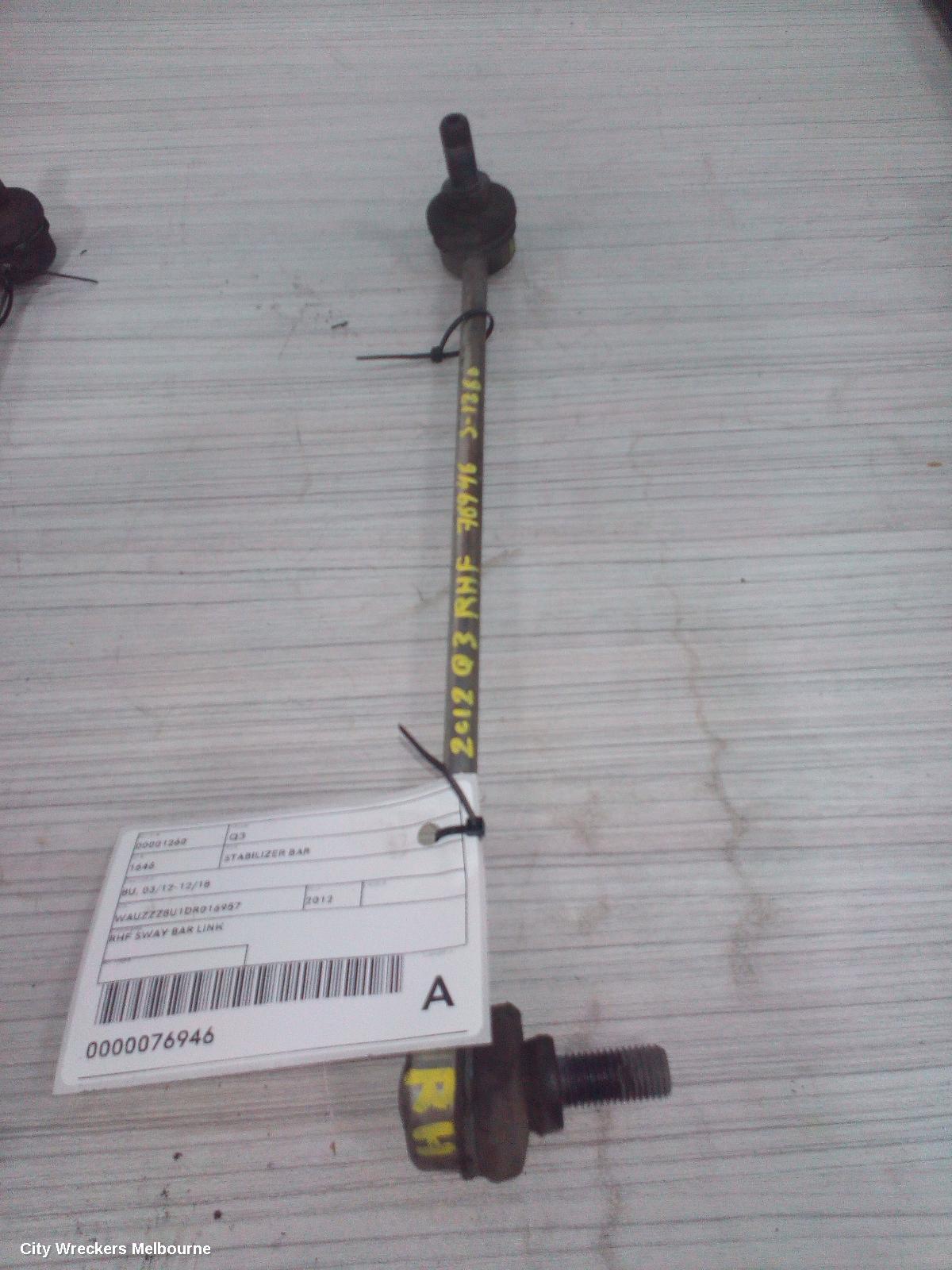 AUDI Q3 STABILISER BAR, 8U, 03/2012 - 12/2018