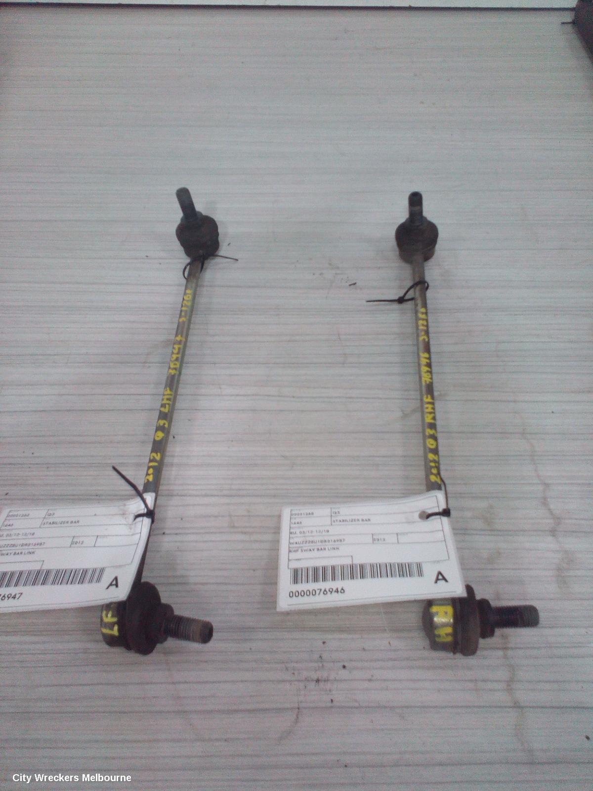 AUDI Q3 STABILISER BAR, 8U, 03/2012 - 12/2018