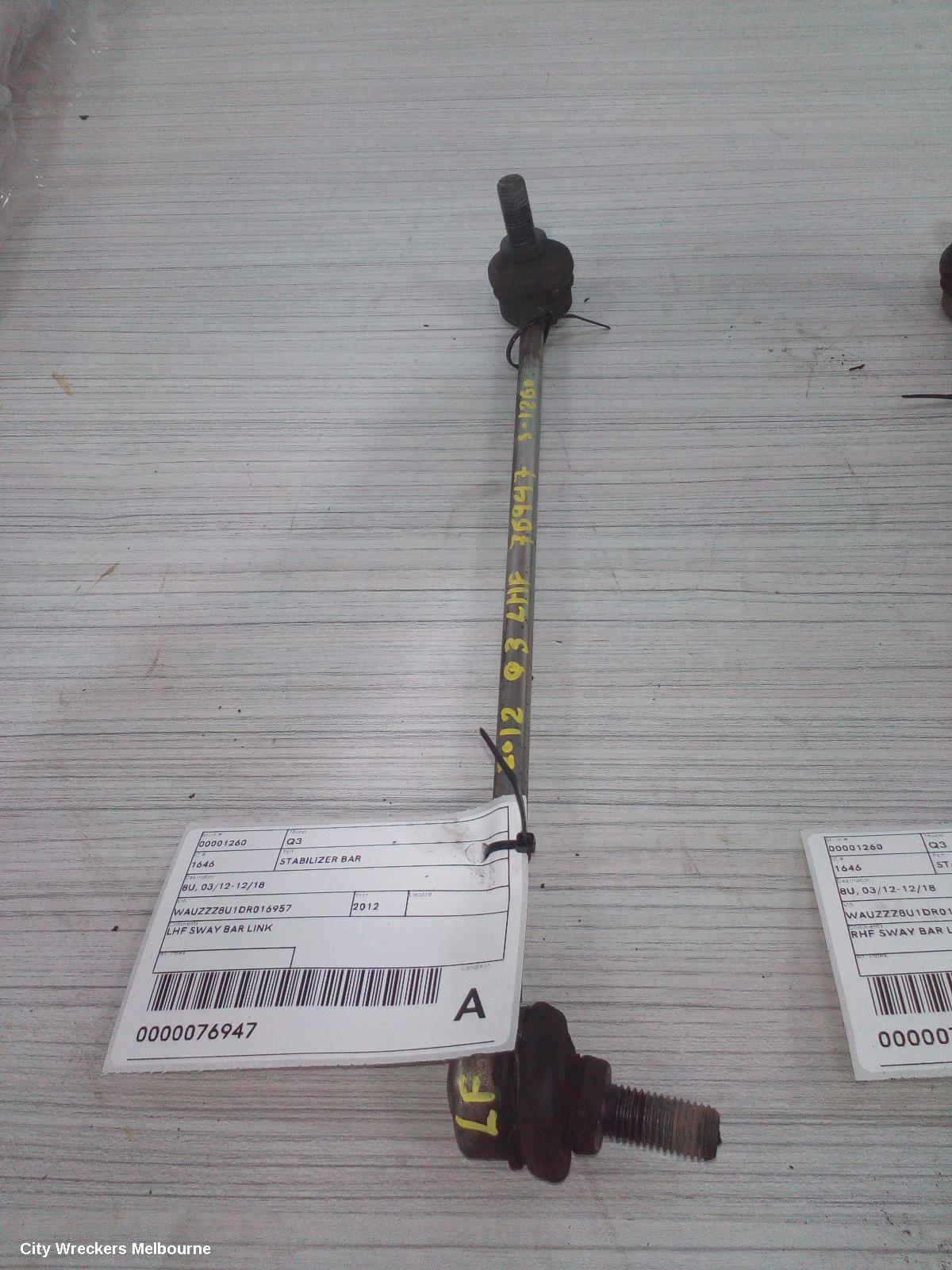 AUDI Q3 STABILISER BAR, 8U, 03/2012 - 12/2018